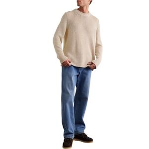 Miles Leon Sweater‎ Men's Size XL Beige Mushroom Linen Cotton Knit Loose Fit